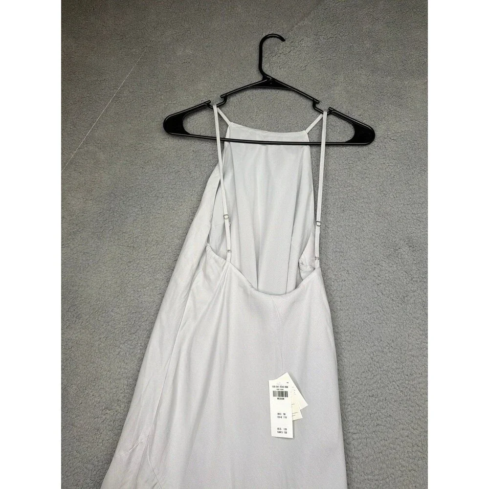 Abercrombie & Fitch high neck classy Maxi Dress nwt light gray